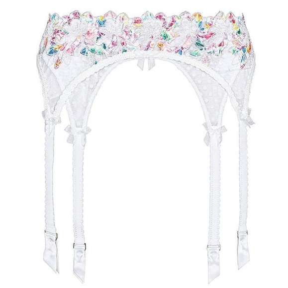 Nwt For Love & Lemons "Lace Floral Outline Garter Belt XXS - Picture 5 of 16